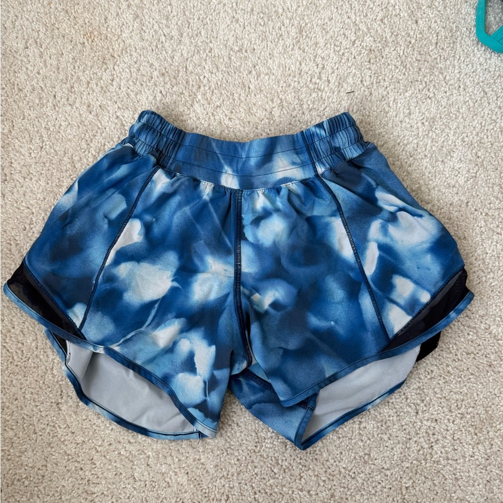 lululemon athletica Blue Patterned Athletic Shorts